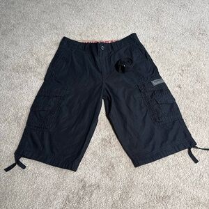 NWT UNIONBAY Cargo Shorts Mens Size 30 Black Utility Outdoor Multi-Pocket Casual